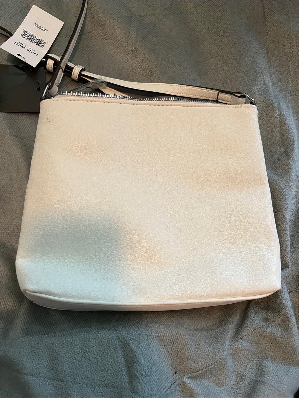 Nine West White Crossbody Bag with Silver Hardware - Picture 2 of 9